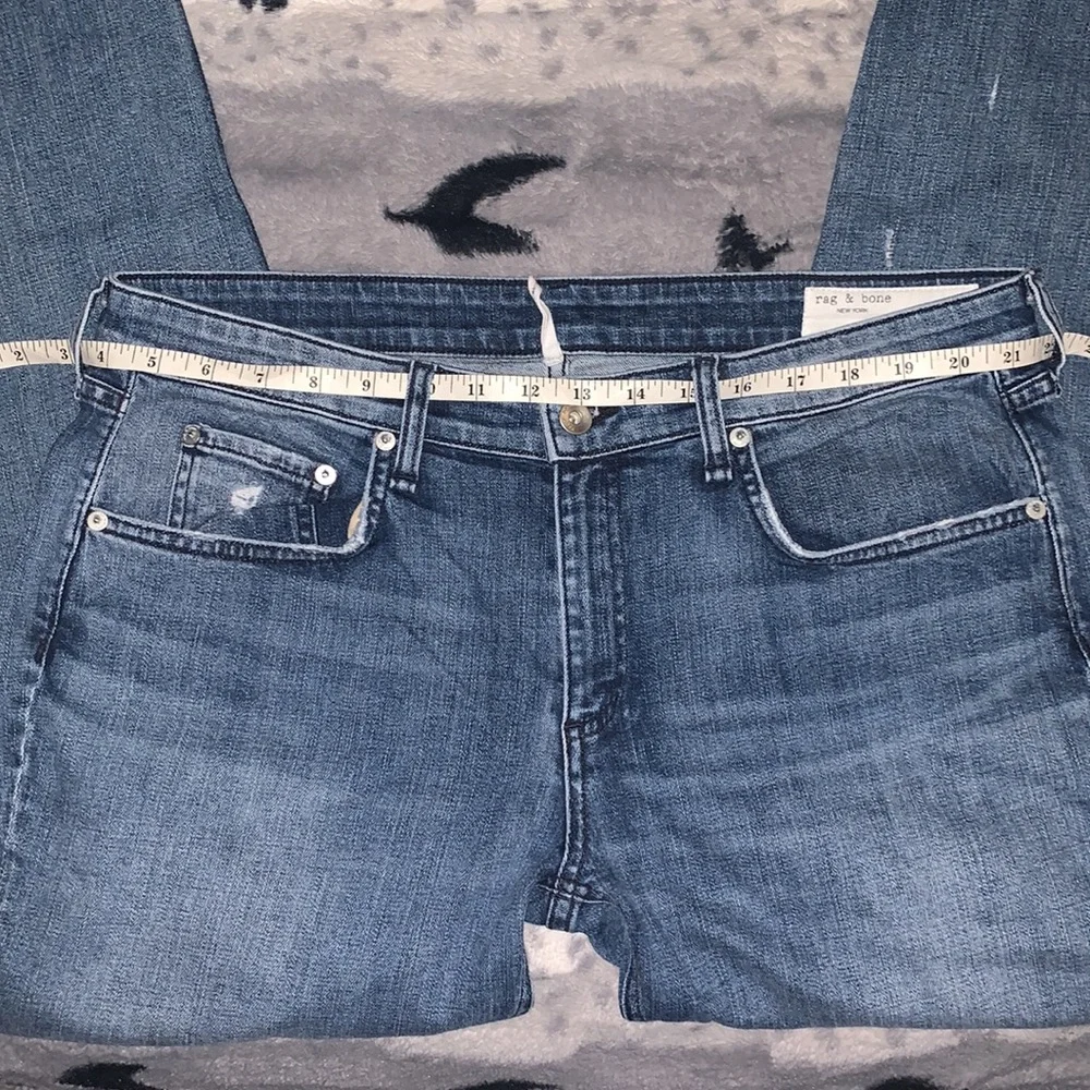 rag & bone DRE Low-Rise Slim Distressed Boyfriend Jeans — 31 - Picture 12 of 14